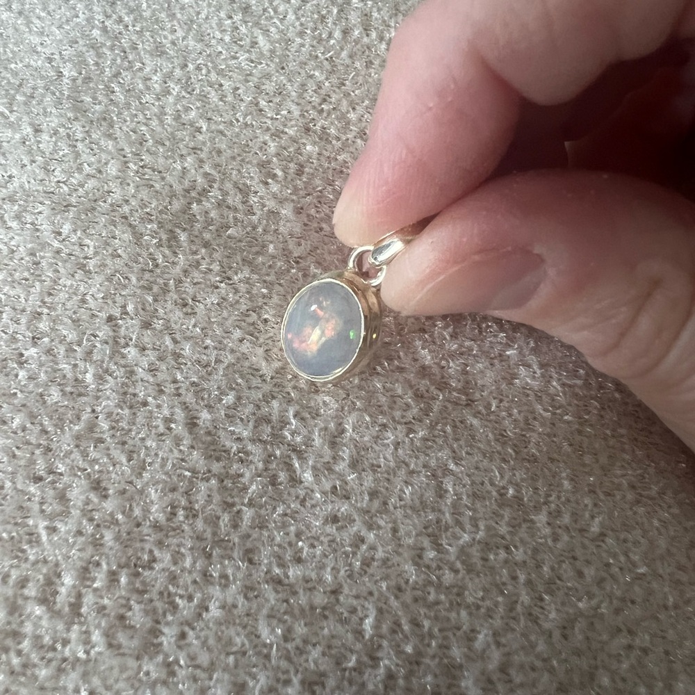 Subtle Flash Opal Pendant